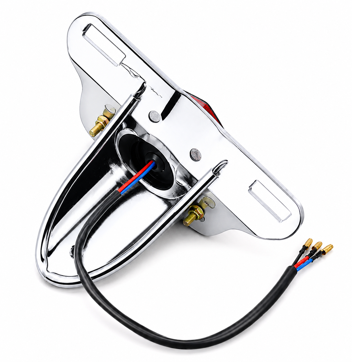 LED TAILLIGHT BRAKE LAMP TRIUMPH BONNEVILLE HARLEY HONDA YAMAHA SUZUKI LUCAS STYLE SILVER thumbnail 2