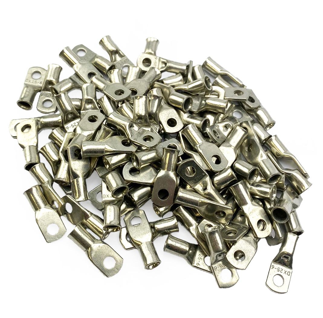 TRADE PACK 100 / 6mm RING TERMINAL COPPER 25mm2, TO SUIT CABLE OD 5.6mm thumbnail 3