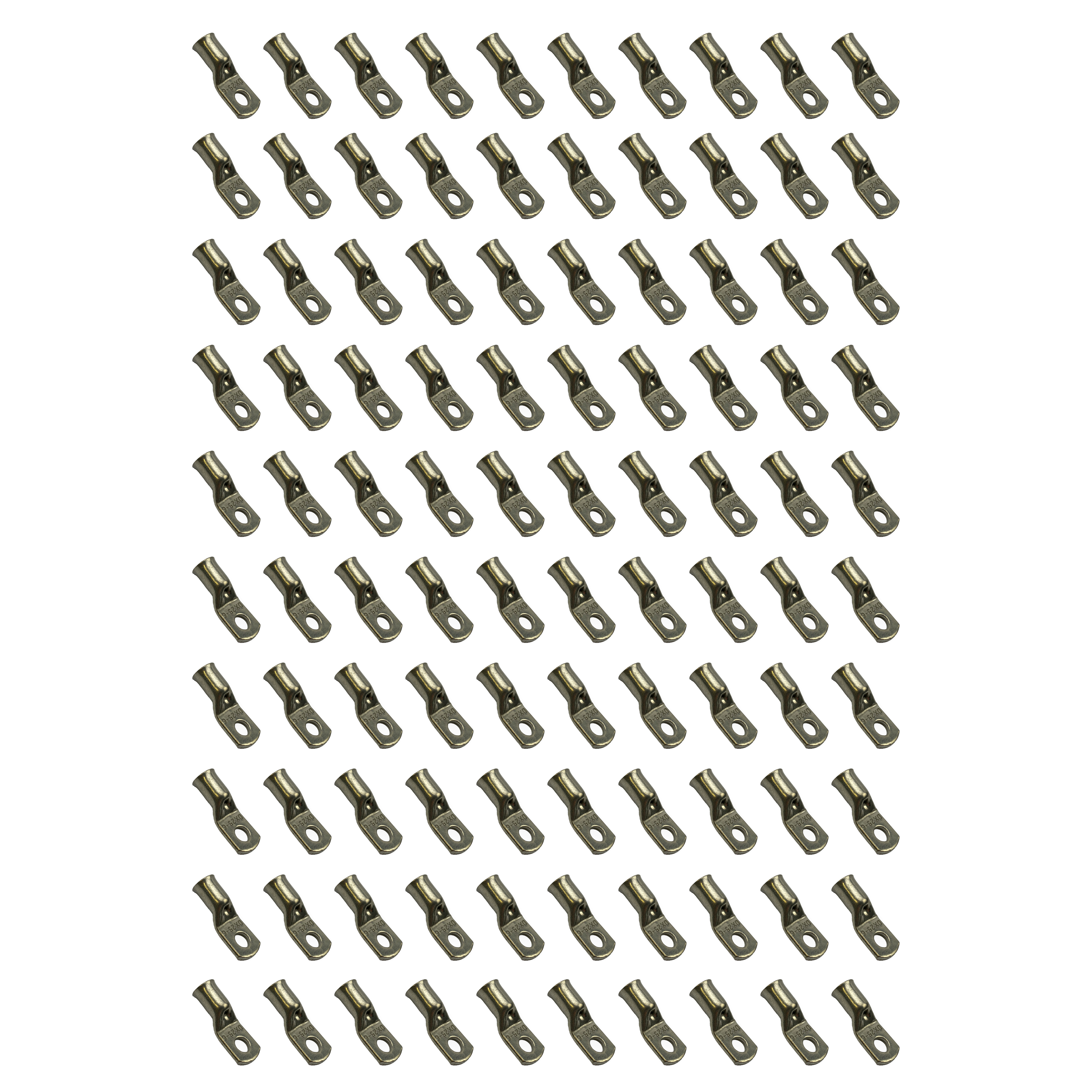 TRADE PACK 100 / 6mm RING TERMINAL COPPER 25mm2, TO SUIT CABLE OD 5.6mm