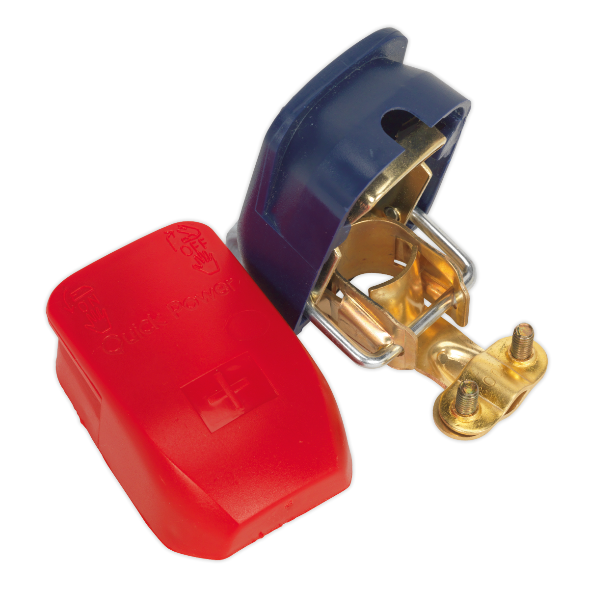 12v QUICK RELEASE BATTERY TERMINAL PAIR, LIGHT DUTY, 25mm2 image 1