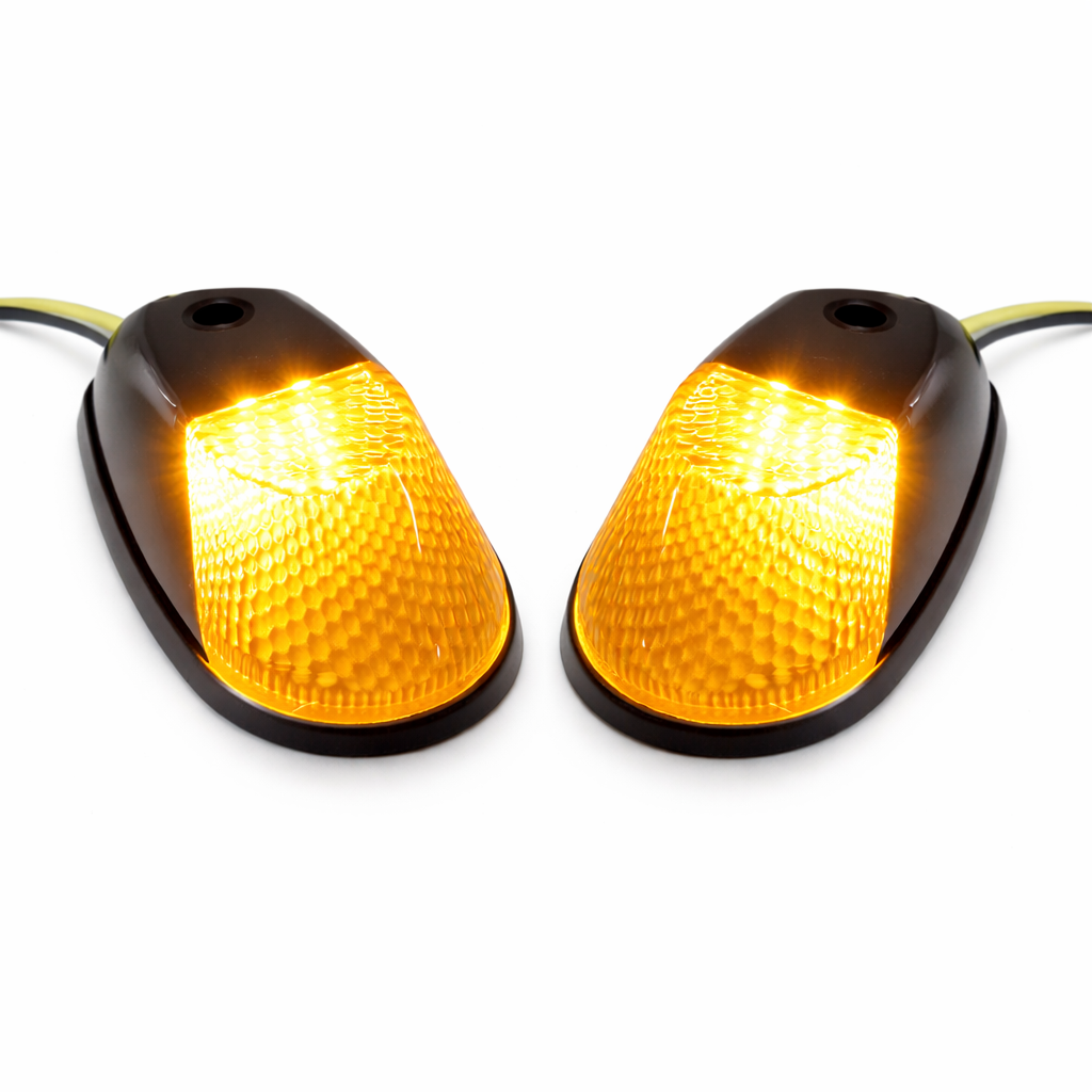 INDICATORS FLUSH MOUNT 12V LED BLACK CASE WITH AMBER ORANGE LENS thumbnail 5