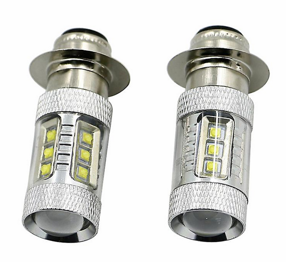 2PC H6M 80W LED FRONT HEADLIGHT BULBS YAMAHA RHINO RAPTOR GRIZZLY YFM250 350 700 image 1