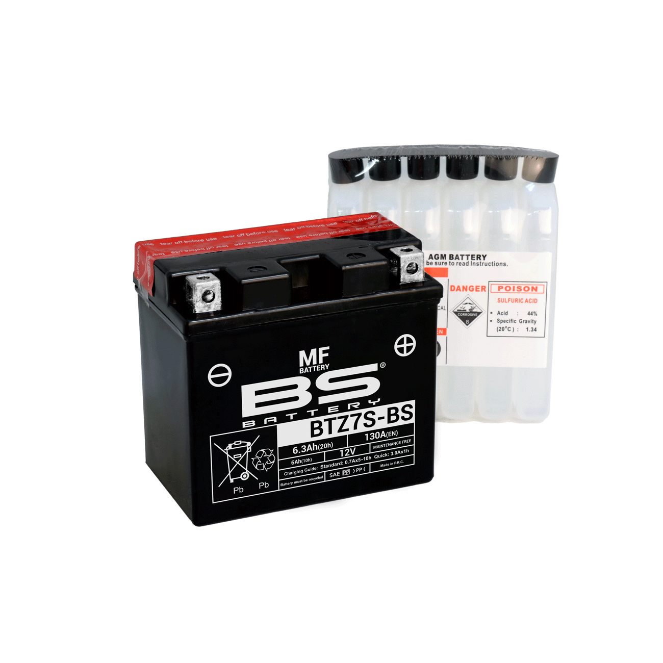 BATTERY YTZ7S-BS 12V MA.FREE, BS Maintenance Free BTZ7S-BS, 300695, BS-BTZ7S-BS