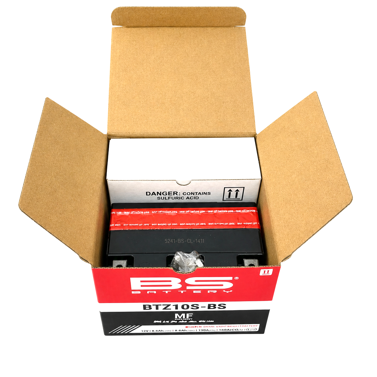 BATTERY YTZ10S-BS 12V MF MA.FREE, BS Maintenance Free BTZ10S-BS, 300696, BS-BTZ10S-BS thumbnail 3