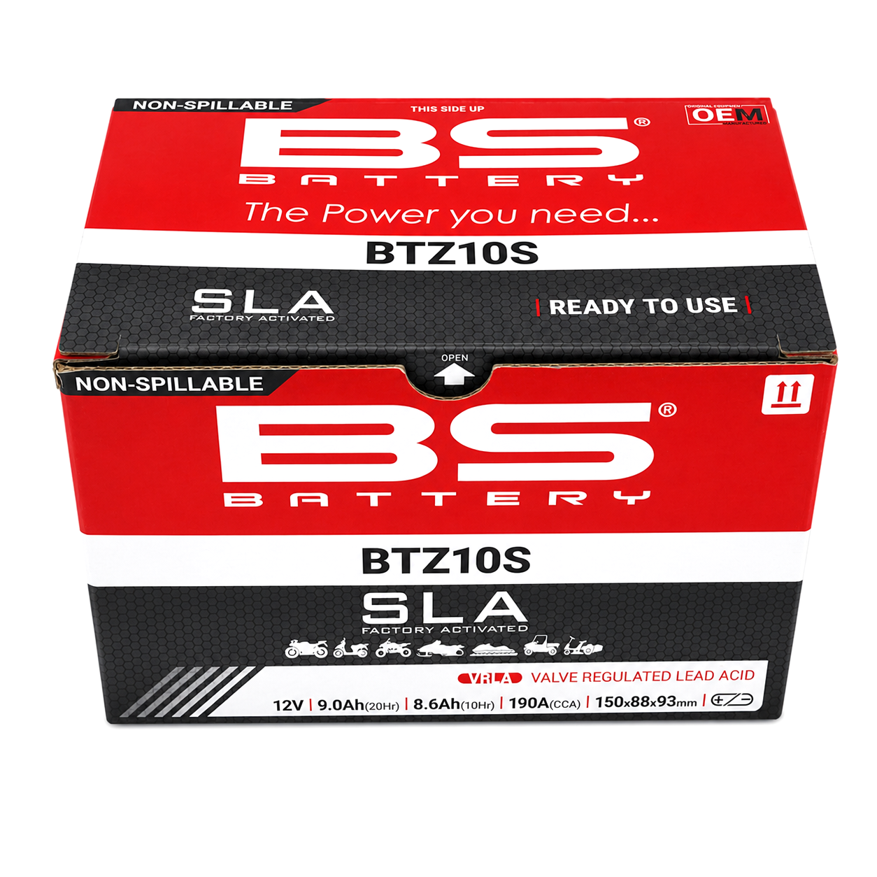 BATTERY BTZ10S-BS 12V SLA, BS Maintenance Free BTZ10S-BS, 300696-1, BS-BTZ10S-BS thumbnail 2