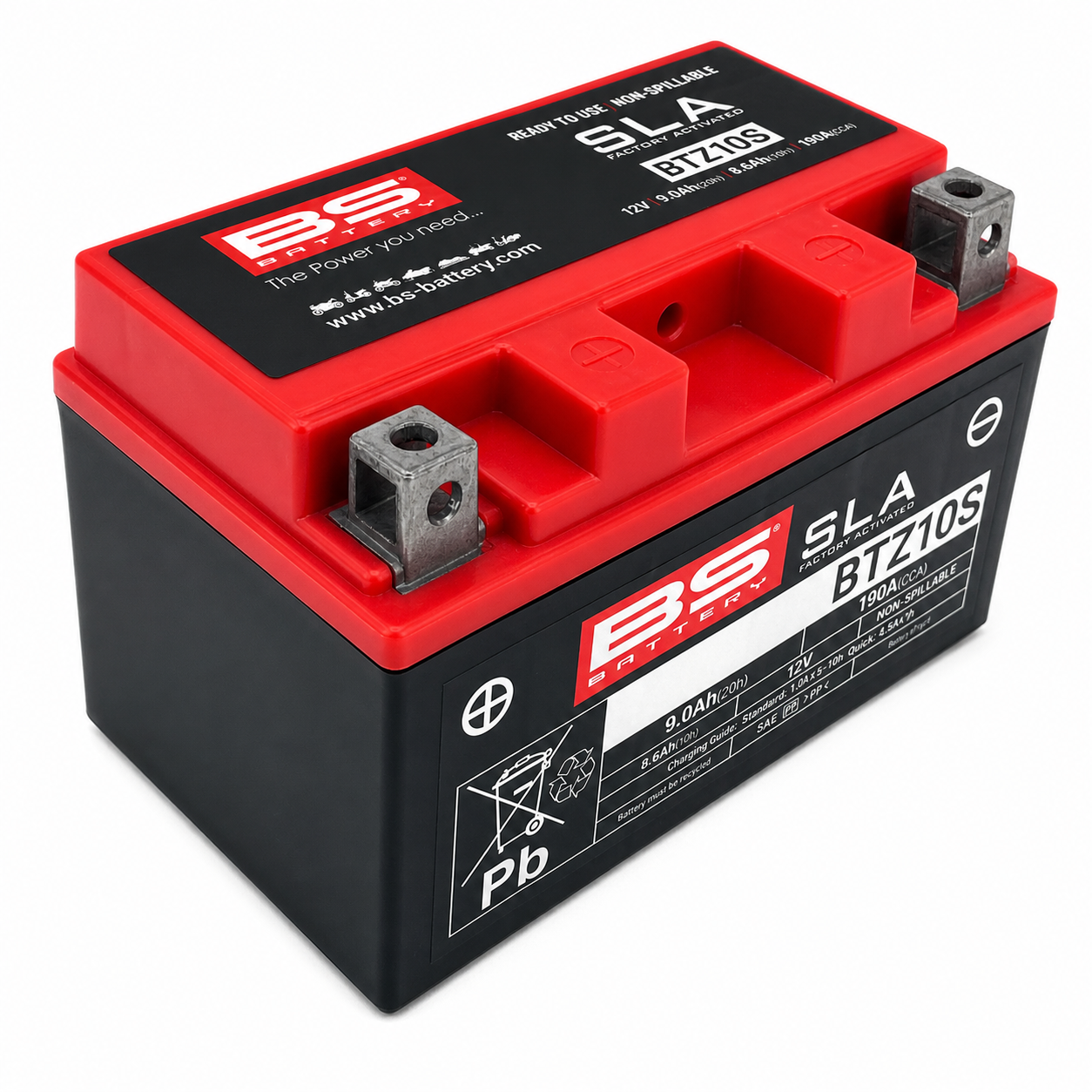BATTERY BTZ10S-BS 12V SLA, BS Maintenance Free BTZ10S-BS, 300696-1, BS-BTZ10S-BS image 1