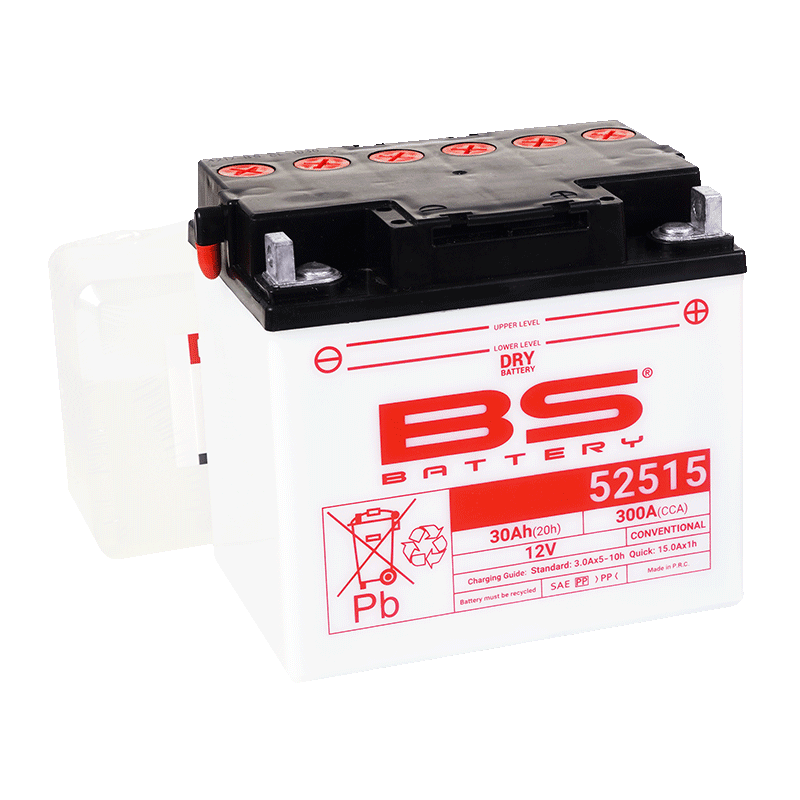 BATTERY 52515 12V 25AH BS, BS WITH ACID PACK BS-52515, 310543, BS-52515 image 1