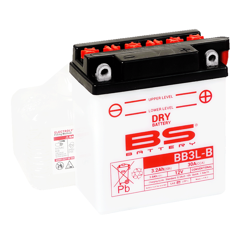 BATTERY YB3L-B 12V 3Ah BS, BS WITH ACID PACK BB3L-B, 310588	BS-BB3L-B