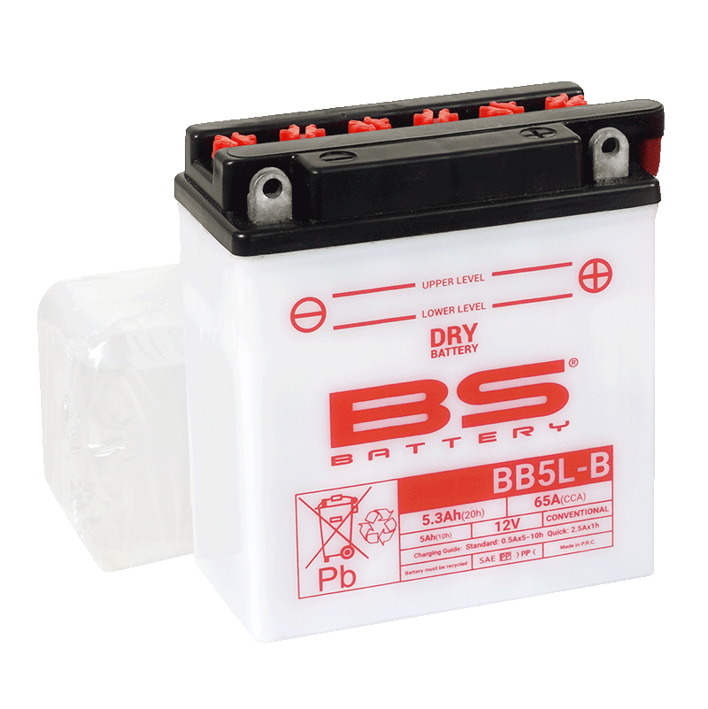 BATTERY YB5L-B 12V 5Ah BS, BS WITH ACID PACK BB5L-B, 310591, BS-BB5L-B