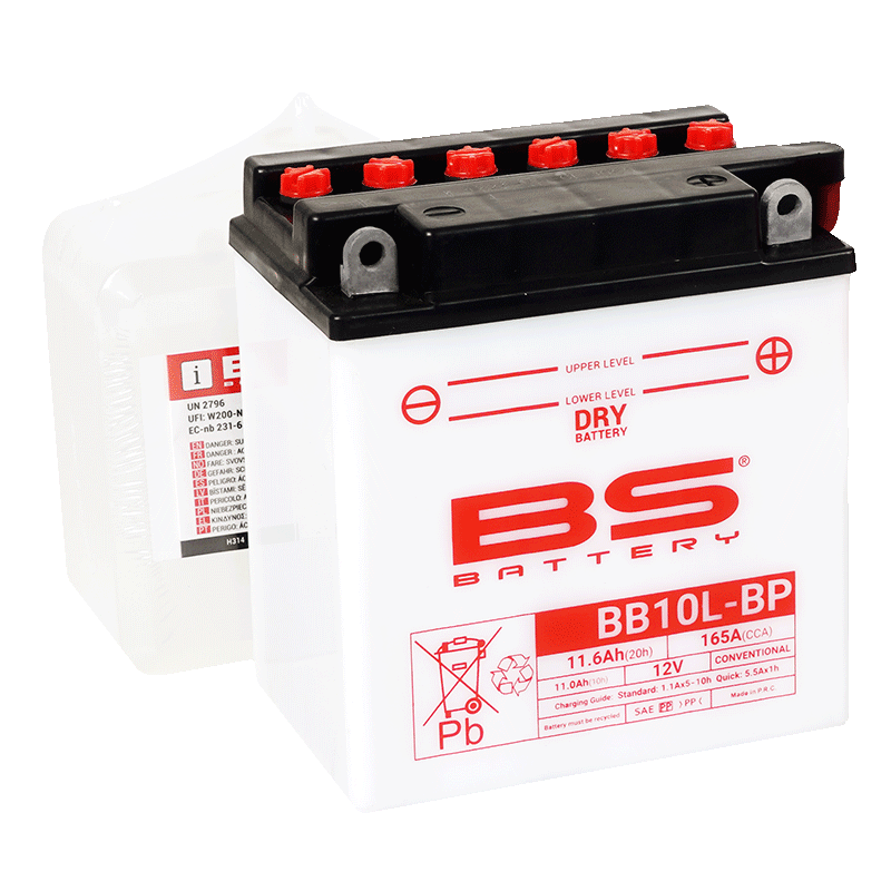 BATTERY YB10L-BP 12V 11Ah BS, BS WITH ACID PACK BB10L-BP, 310558, BS-BB10L-BP image 1