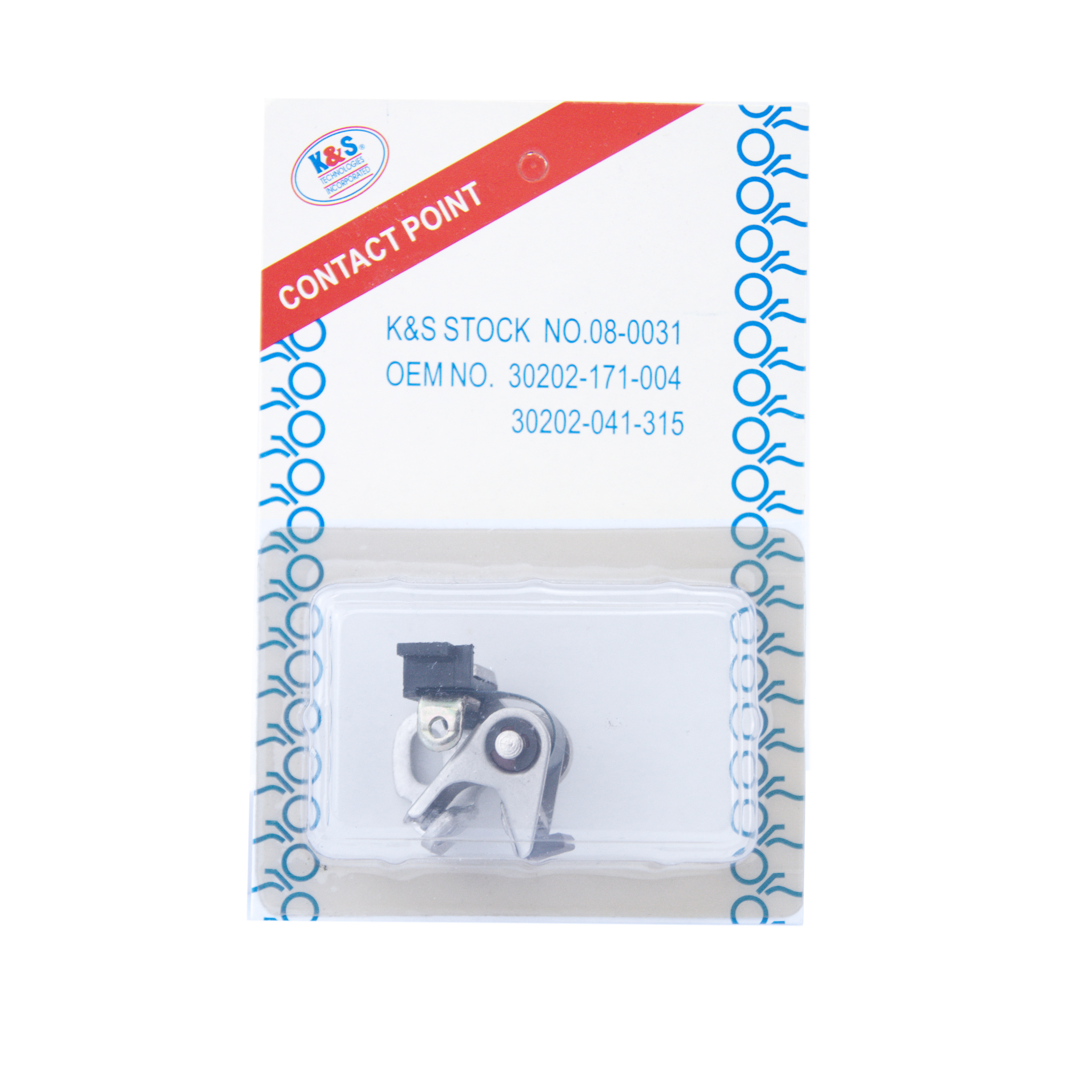 CONTACT POINTS 30202-041-315, K&S 08-0031, 30202-041-004, 30202-041-305, 30202-171-004, HONDA CT-70 (80-82), FL-250 (77-80)