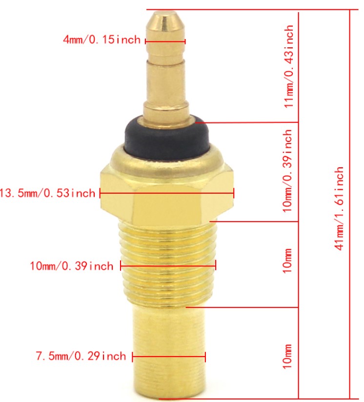 RADIATOR WATER TEMPERATURE SENSOR M12 82-07 HONDA ROAD VF/VFR/VT/VTR/CB/CBF/CBR 500-1100 37750-PC1-004 thumbnail 7