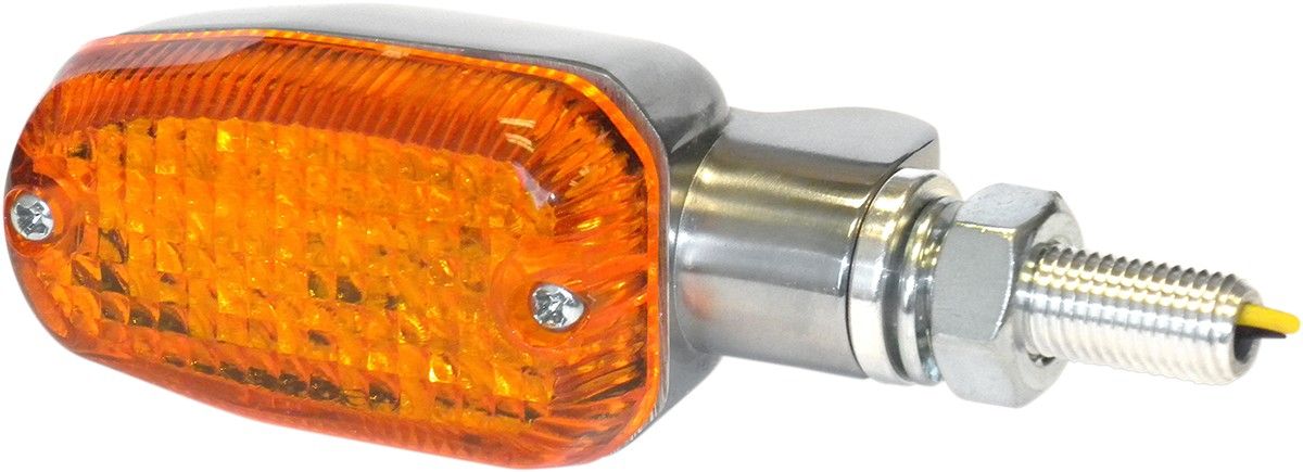 INDICATORS ALUMINUM POLISHED SET/2, AMBER LENS, LED UNIVERSAL E MARKED, 2 WIRE, 26-7700