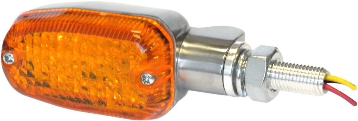 INDICATORS ALUMINUM POLISHED SET/2, AMBER LENS, LED UNIVERSAL E MARKED, 3 WIRE, 26-7701