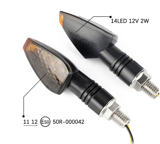 INDICATORS LED SMOKE LENS AMBER LIGHT (Pack of 2) M10 BOLT thumbnail 3