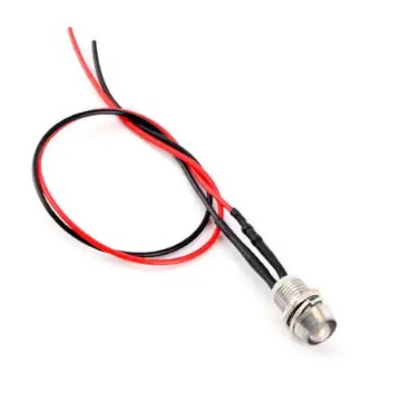 SUPER MINI INDICATOR LED BOLT WHITE 12v 8mm PANEL MOUNT 121406899 image 1