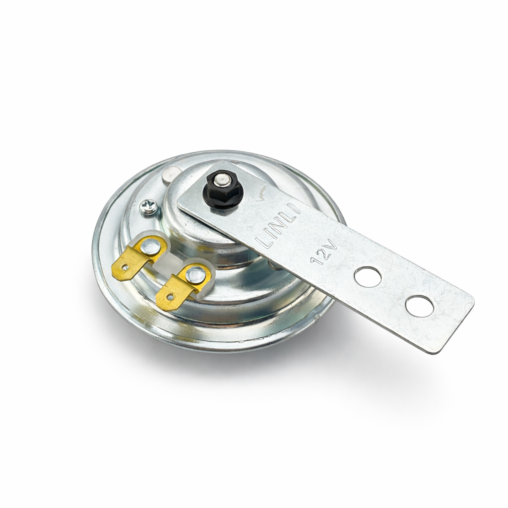 HORN 12V A.C. SMALL 70mm SILVER UNIVERSAL FITMENT thumbnail 3