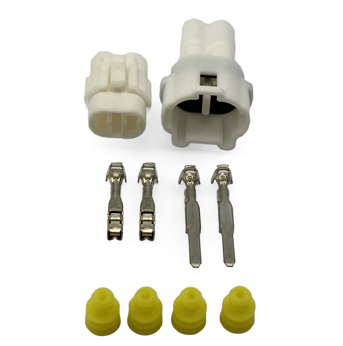 ELECTRICAL CONNECTOR 2 PIN BLOCK KIT WITH MALE FEMALE TERMINALS thumbnail 3
