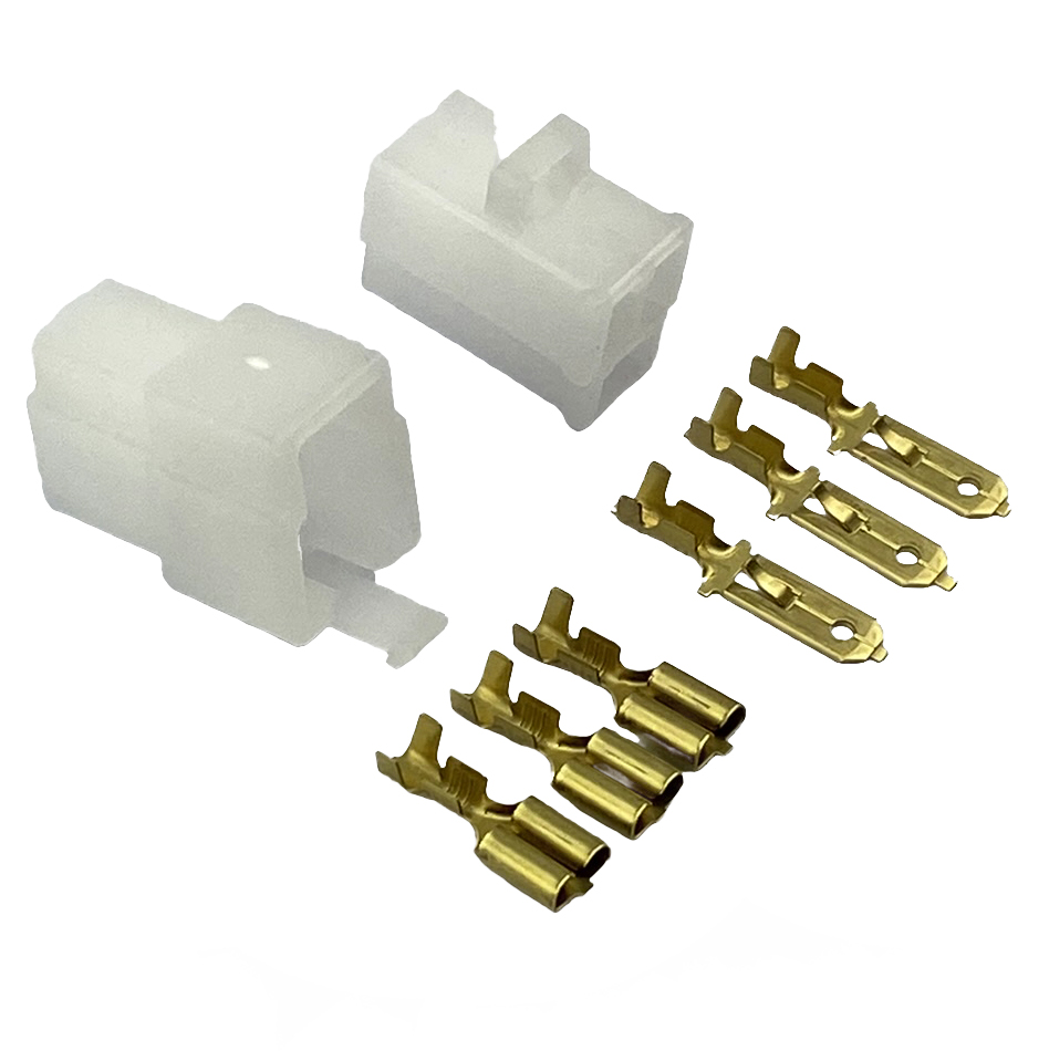 3 PIN WAY ELECTRICAL CONNECTOR BLOCK KIT (MALE & FEMALE) - 2.5mm WIRE