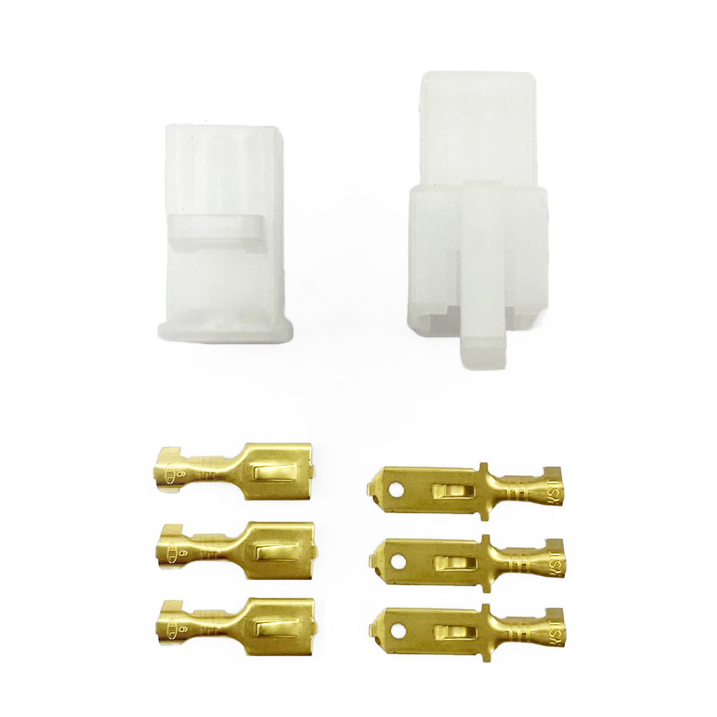 3 PIN WAY ELECTRICAL CONNECTOR BLOCK KIT (MALE & FEMALE) - 2.5mm WIRE thumbnail 4