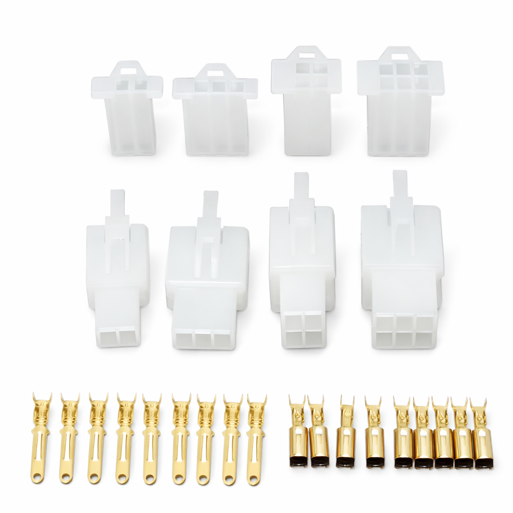 ELECTRICAL CONNECTOR BLOCK KIT + TOOL 200Pcs 2.8mm 2 3 4 6 PIN BLOCKS thumbnail 2