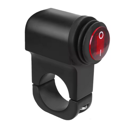 HANDLEBAR LIGHT SWITCH 22mm 12V SPOTLIGHT FOG LAMP TURN SIGNAL ON OFF RED WATERPROOF image 1