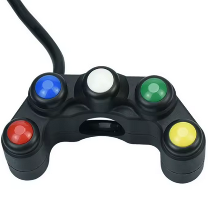 22mm 5 BUTTON UNIVERSAL HANDLEBAR SWITCH image 1