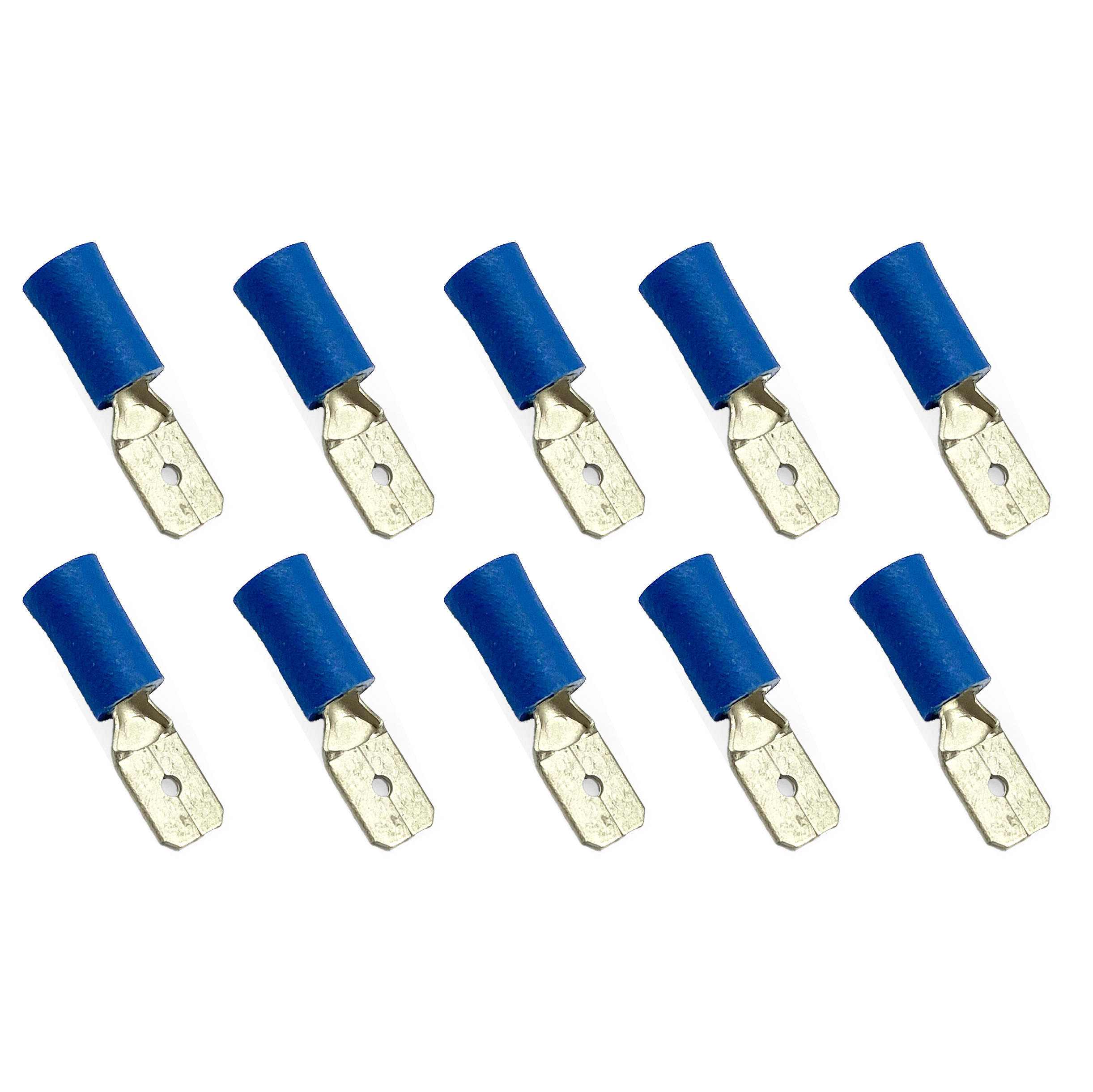 TERMINAL BLUE SPADE MALEPK10, PACK OF 10 / T6.3mm