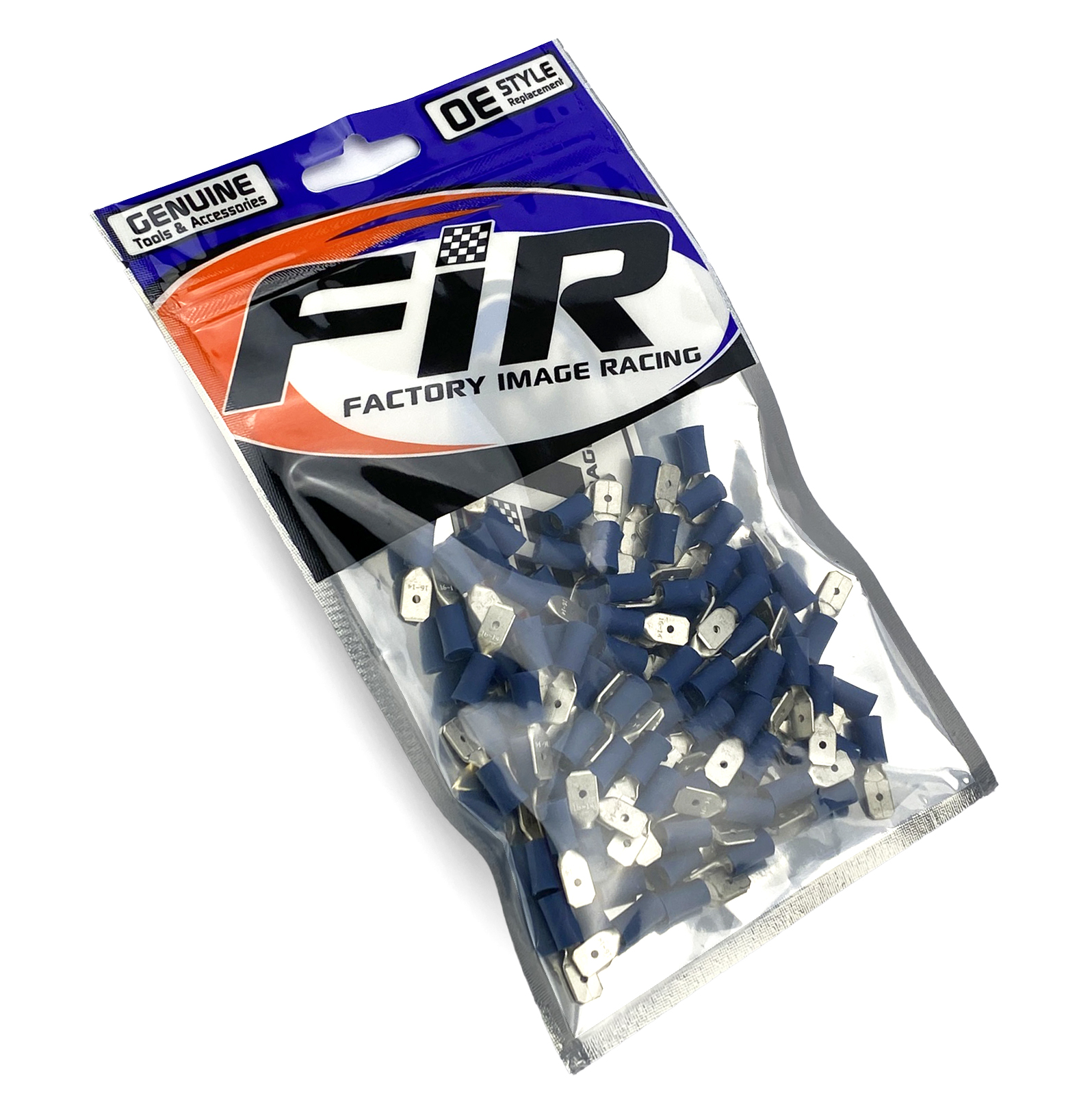 TERMINAL BLUE SPADE MALE PK100, PACK OF 100 / T6.3mm thumbnail 2