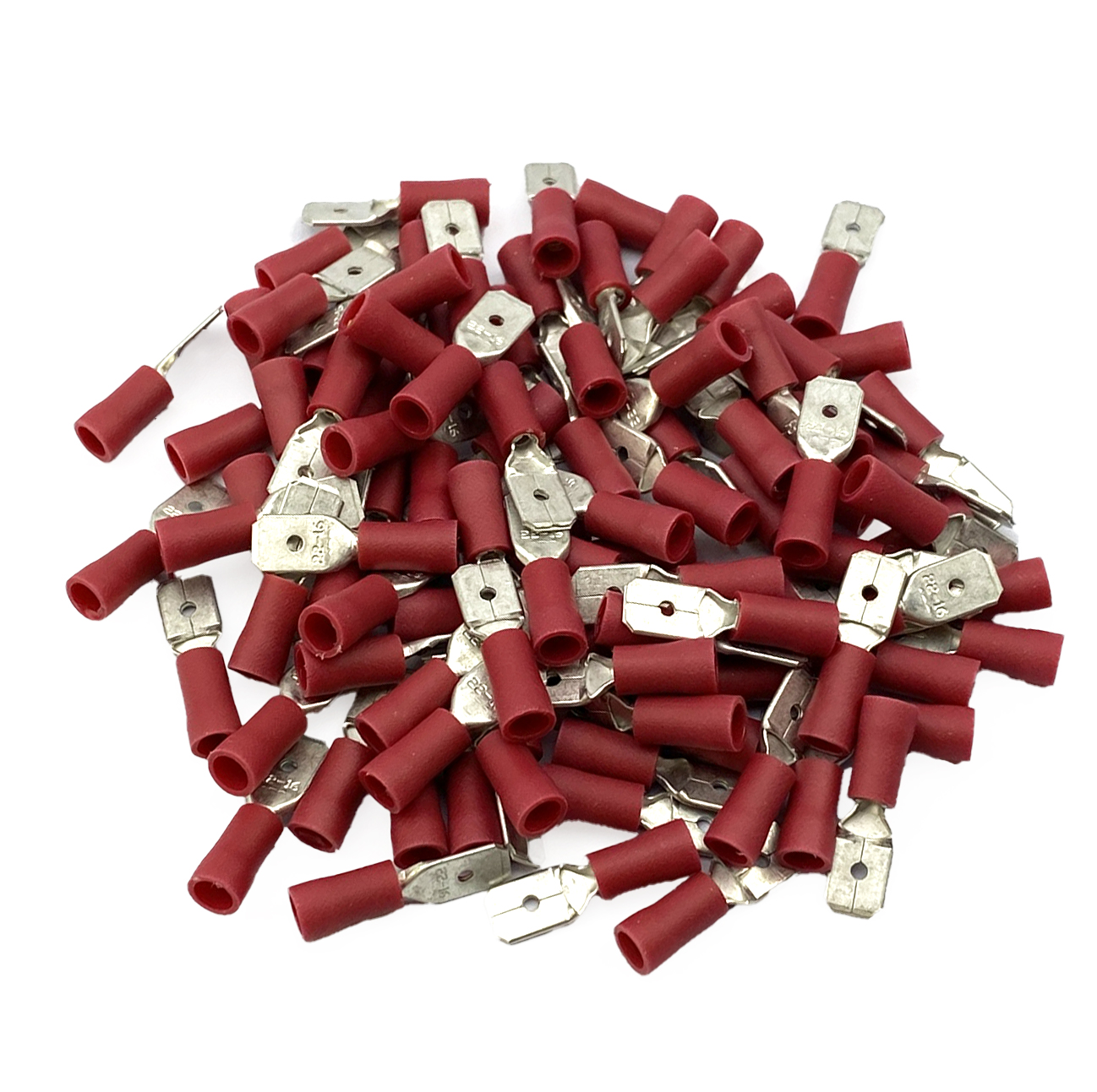 TERMINAL RED SPADE MALE PK100, PACK OF 100 / T6.3mm thumbnail 3
