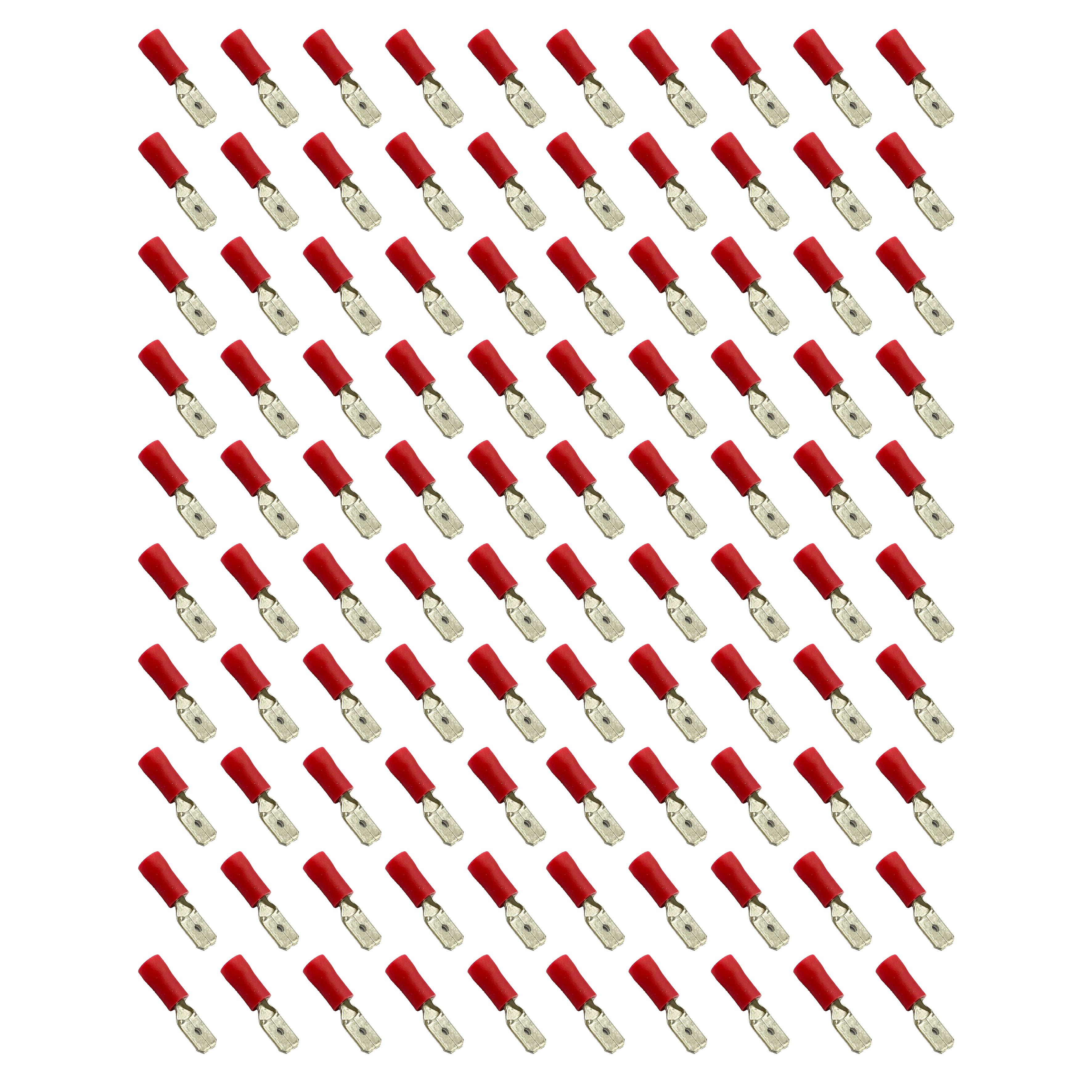 TERMINAL RED SPADE MALE PK100, PACK OF 100 / T6.3mm