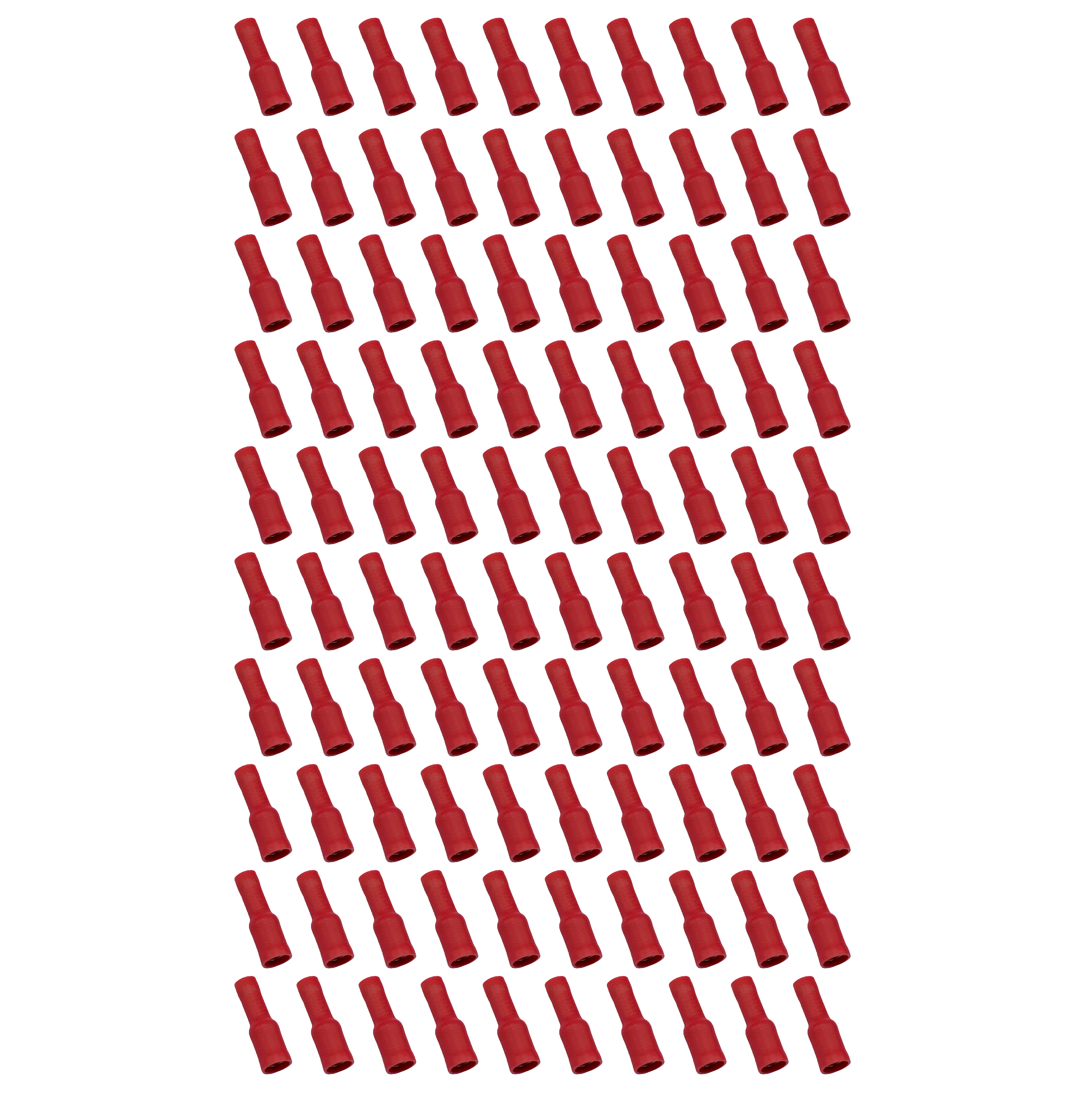 TERMINAL RED FEMALE BULLET M4, PACK OF 100