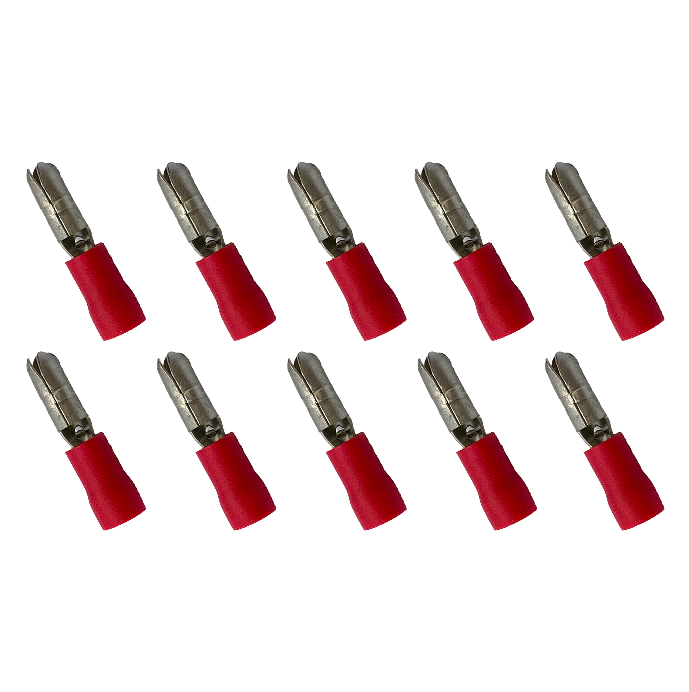 TERMINAL RED MALE BULLET, PACK / 10