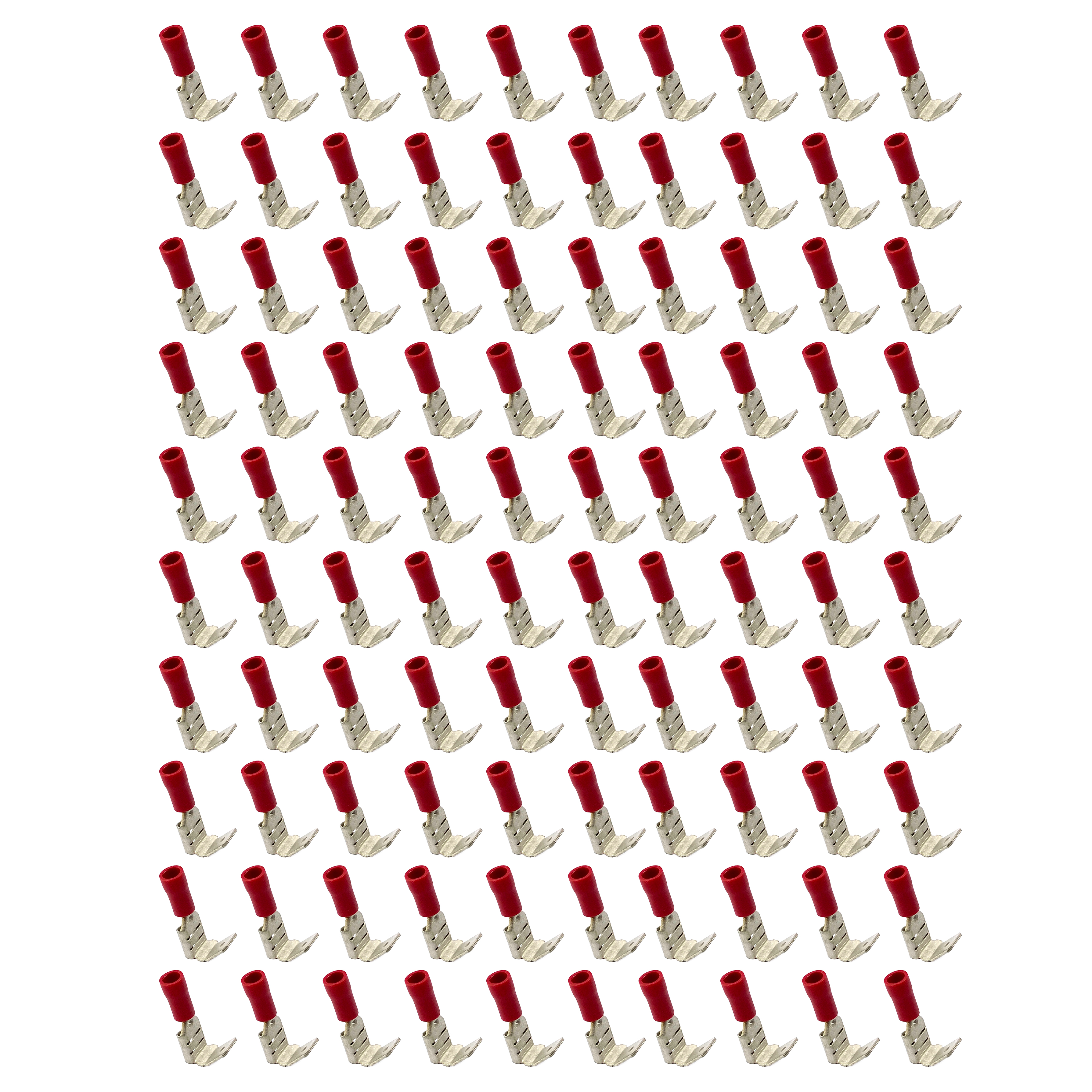 TERMINAL RED PIGGY BACK SPADE, PACK OF 100 / WT55