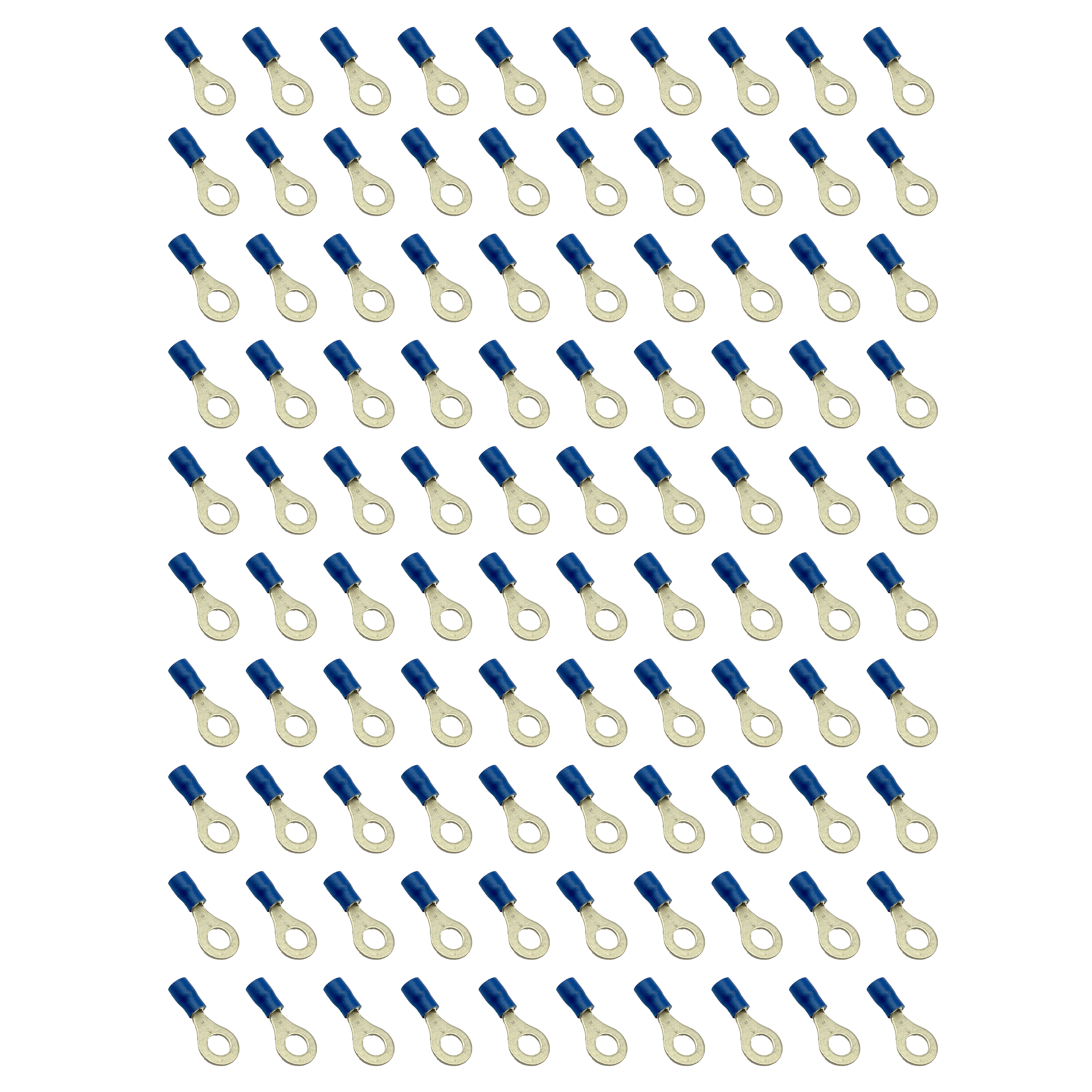 TERMINAL BLUE 6mm RING PK100, PACK OF 100 /