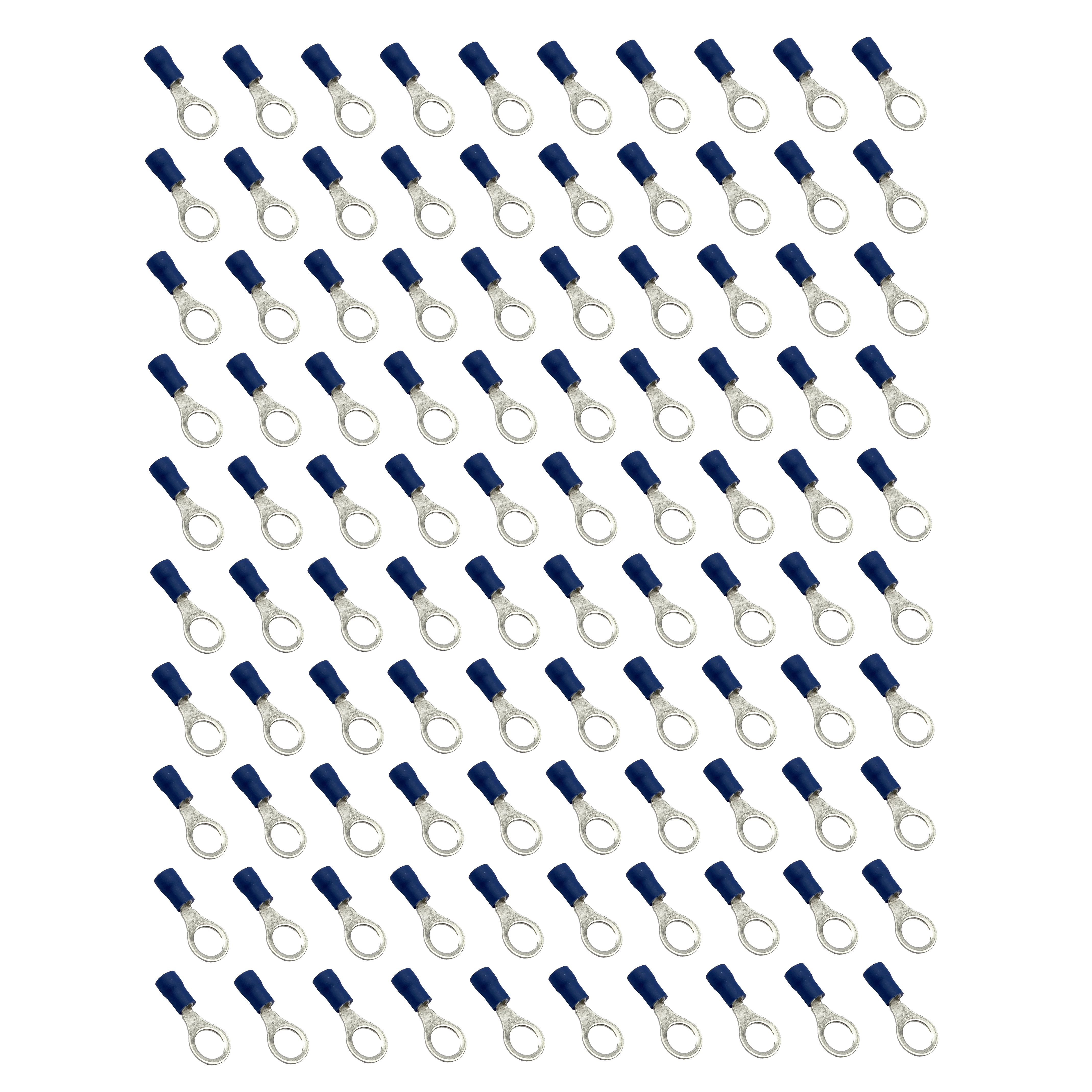 TERMINAL BLUE 8mm RING PK100, PACK OF 100 /