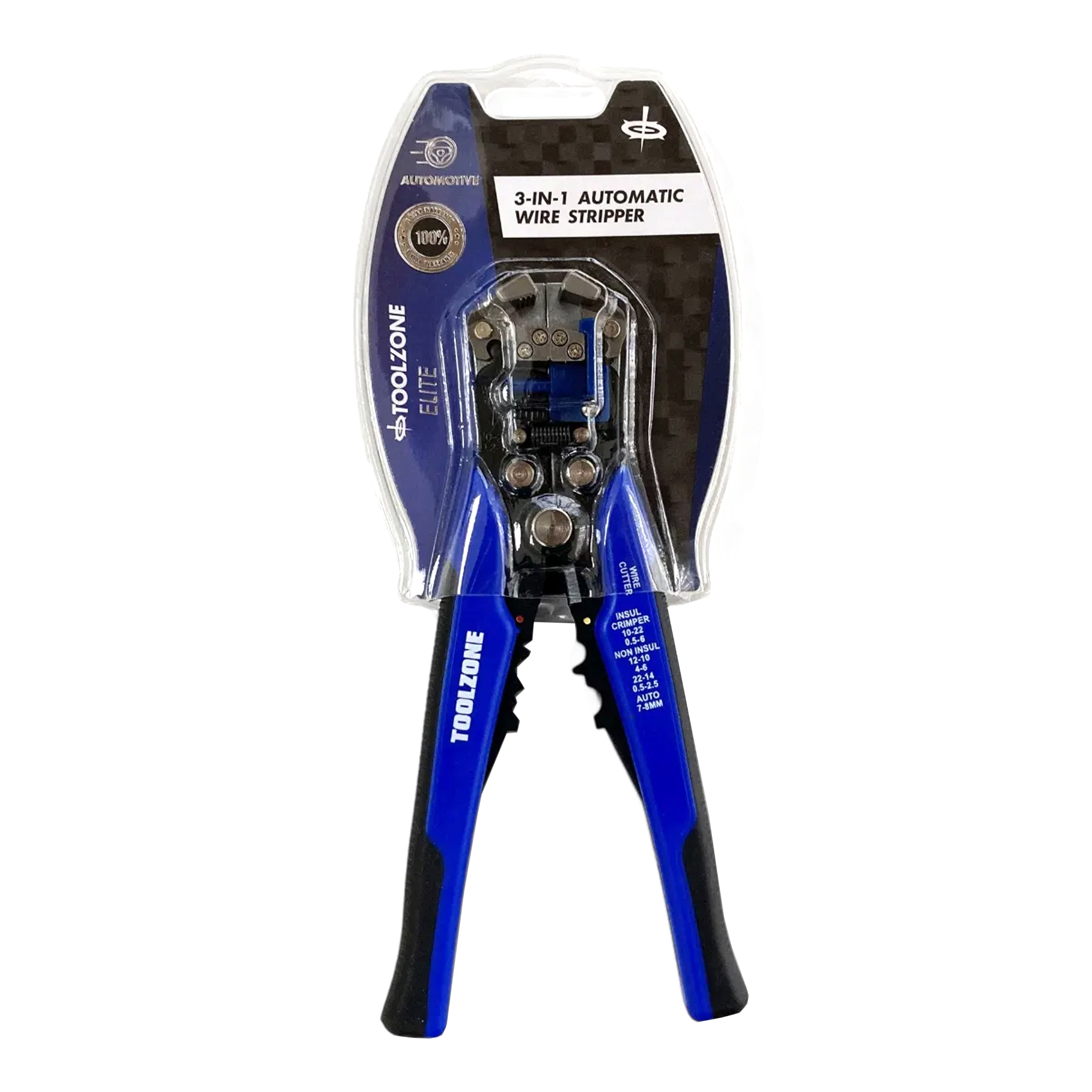 AUTO STRIPPER AND CRIMPER 10-24 awg 0.13-6.0mm² BLUE - TOOLZONE KDPPL256 thumbnail 3