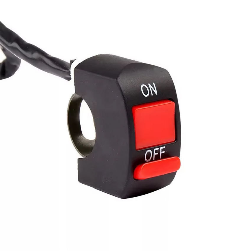SWITCH PUSH OFF ON KILL UNIVERSAL 12V 22mm HANDLEBAR