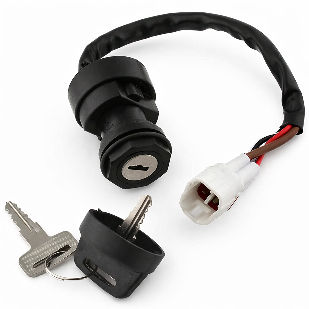 IGNITION SWITCH KEY 93-08 YAMAHA ATV 4-PIN 2 KEYS 4GB-82510-00-00
