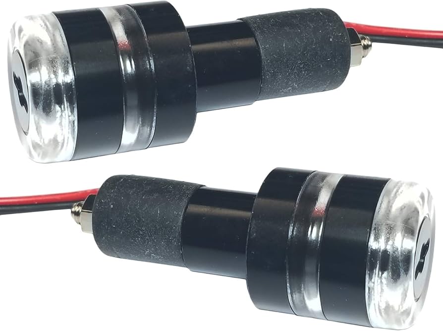 BAR END LED LIGHT BLACK K&S 15~1010