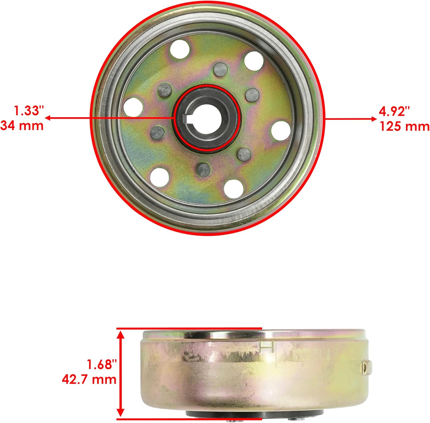 FLYWHEEL ROTOR 88-94 YAMAHA BANSHEE YFZ350 3GG-85550-00-00 thumbnail 2