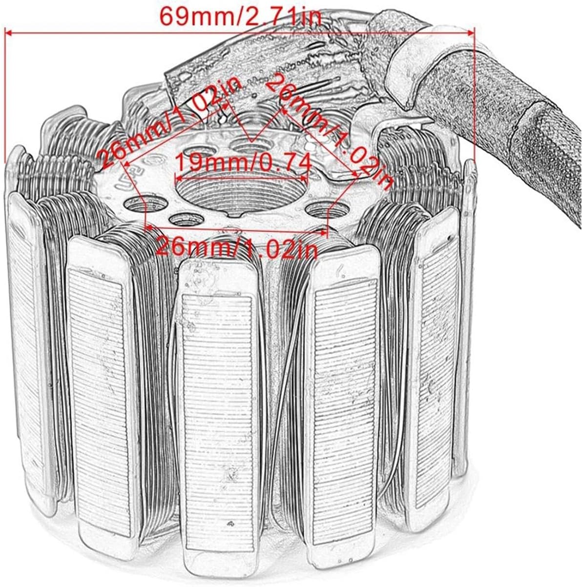 STATOR COIL YAMAHA FZ YZF thumbnail 2