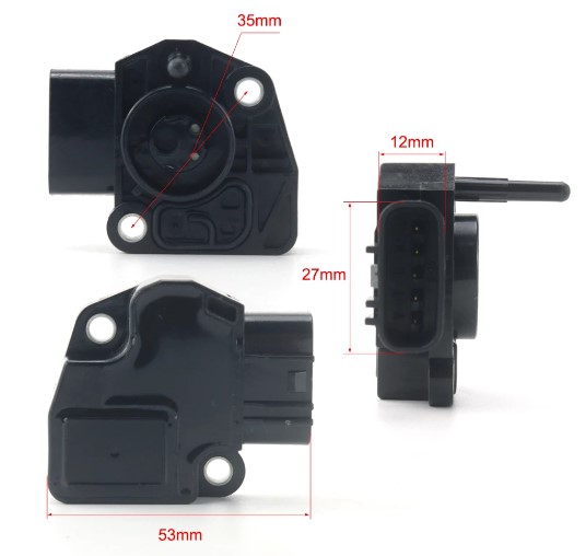 THROTTLE POSITION SENSOR YAMAHA YBR125 YZF125R ZUMA BANDIT 1250 YS 250 LE XTZ 250 5D7-E3750-01 thumbnail 3