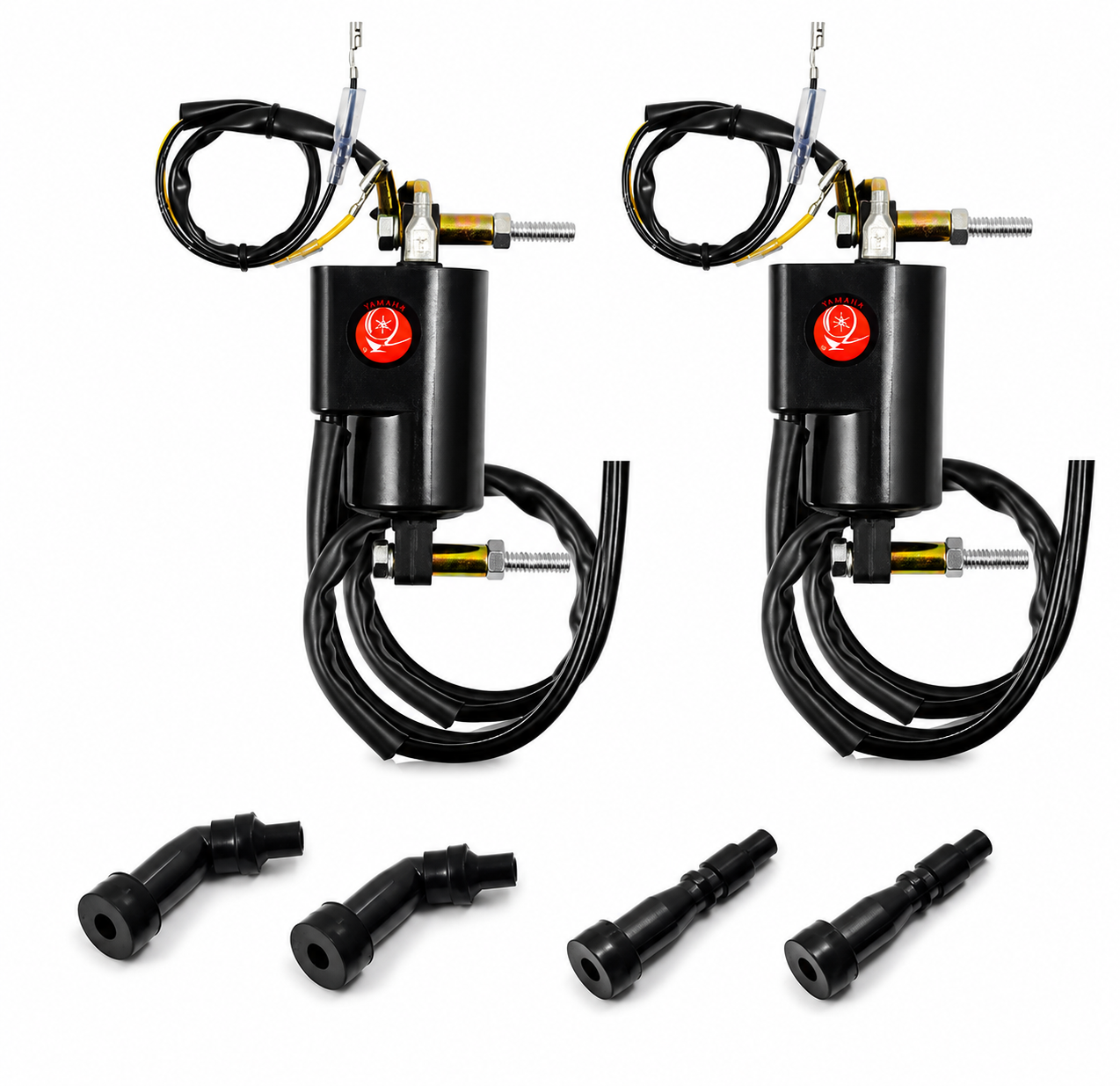 2PCS IGNITION COILS 71-06 SUZUKI KAWASAKI HONDA GS KATANA BANDIT KZ ZN CB 400 500 550 650 750 image 1