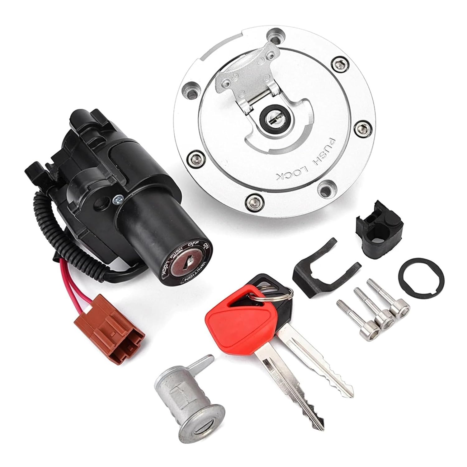IGNITION SWITCH FUEL CAP LOCK KEY SET HONDA CBR 600 1000RR CB1000R FIREBLADE 35010-MFL-670 image 1