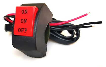 HEADLIGHT SWITCH FAR NEAR THREE LINE HANDLEBAR DRIVING LIGHT BUTTON image 1