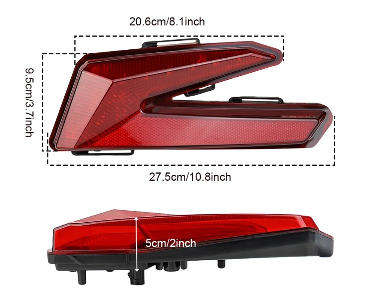 1 PAIR LED TAILLIGHT REAR LAMP FOR CANAM MAVERICK X3 2017-2024 thumbnail 2