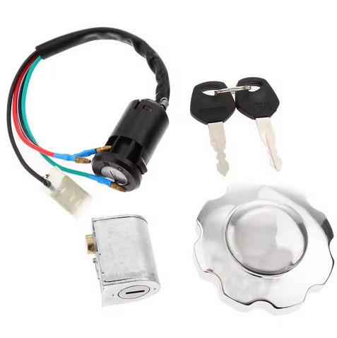 IGNITION SWITCH 4 WIRES FUEL CAP HONDA NC PA MT 50 H100 CG110 CG CB XL 125 35100-147-671 image 1