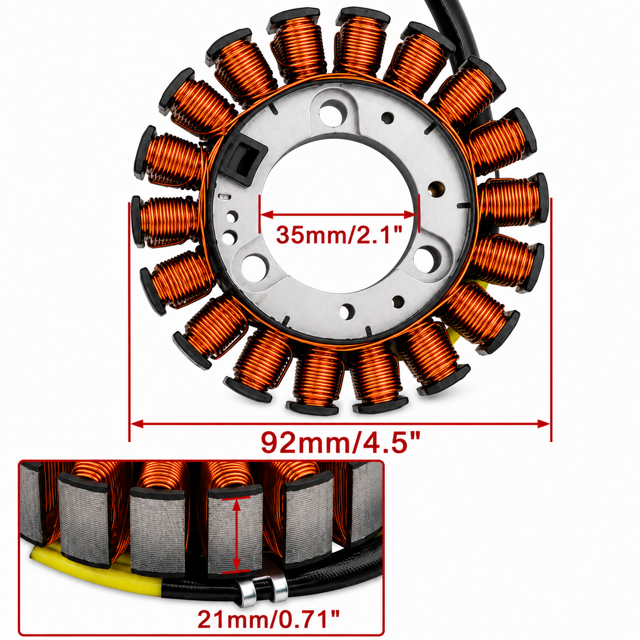 STATOR COIL 11-17 HONDA CBR R RS RT RW JC50B 125 31120-KPP-T01 thumbnail 2