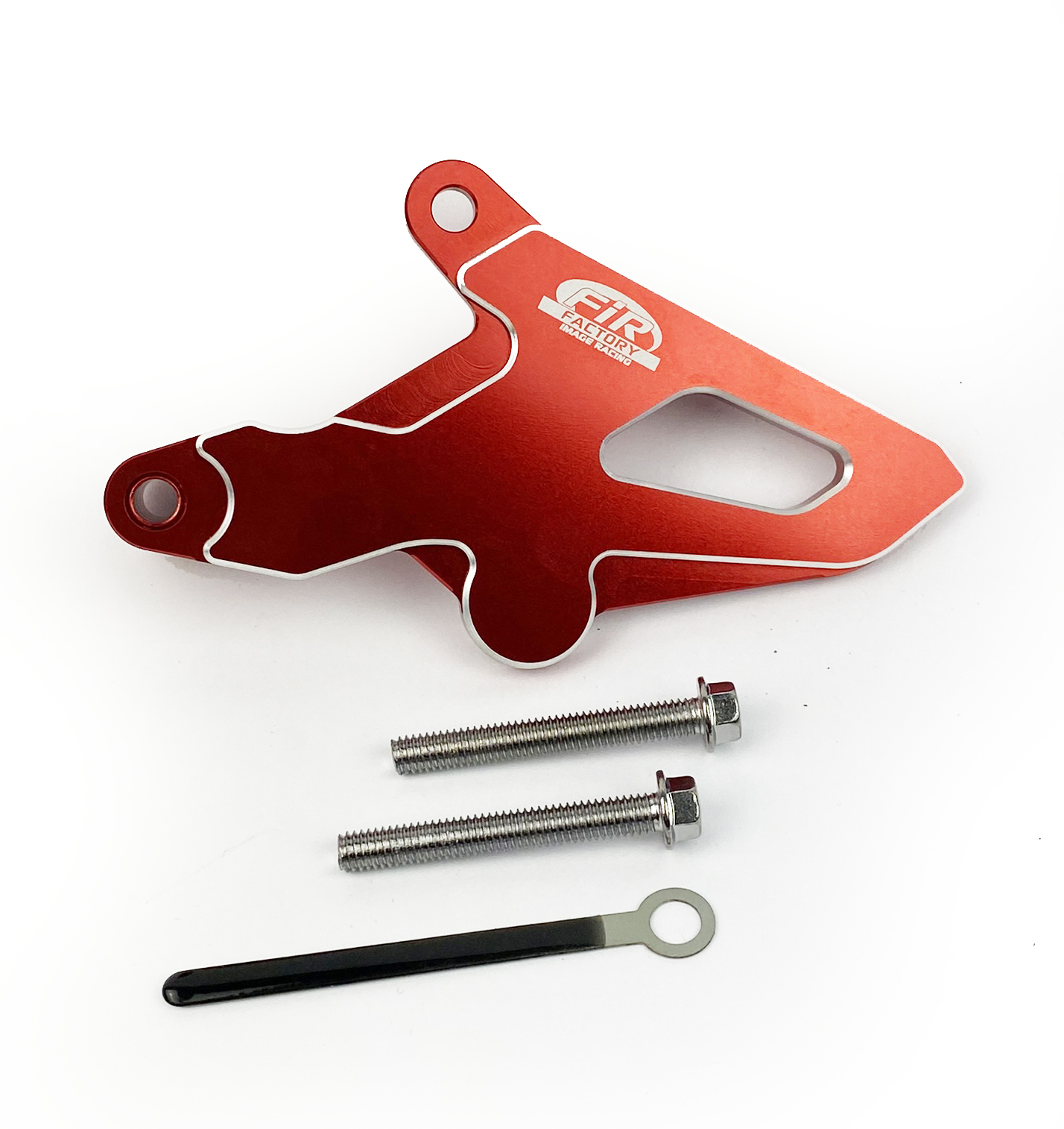FRONT SPROCKET COVER CRF 450 21-22, FIR AFSC-43, RED, CNC ALLOY image 1